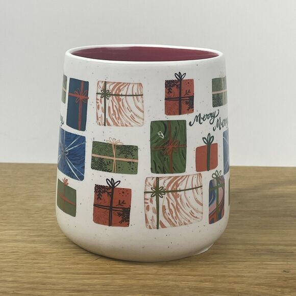 Etta Vee Jessica Raulet Merry Christmas Holiday Presents Gifts Red Inside Mug - Picture 3 of 9